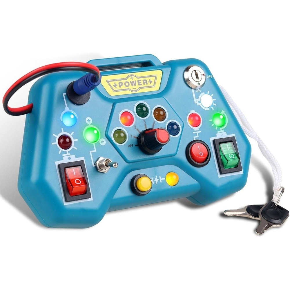 Montessori Sensory Toys with‎ LED Light Switch Control Board Blue Educational